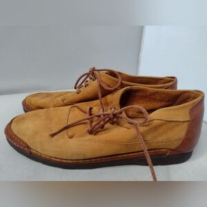 Bally Mens Suede Leather Boots Shoes 11 Tan Brown Lace Up Chukka G